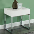 White Wood Rectangle End Table G517
