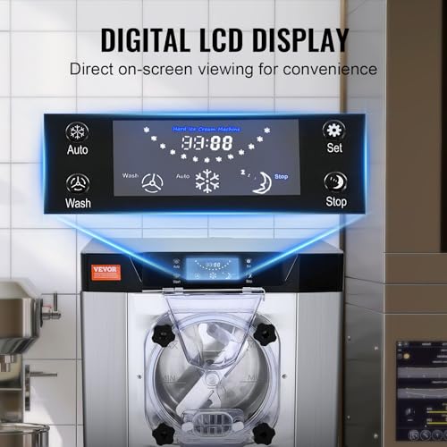 Commercial Ice Cream Machine 1400W 20/5.3 Gph Hard Serve with LED Display V506194