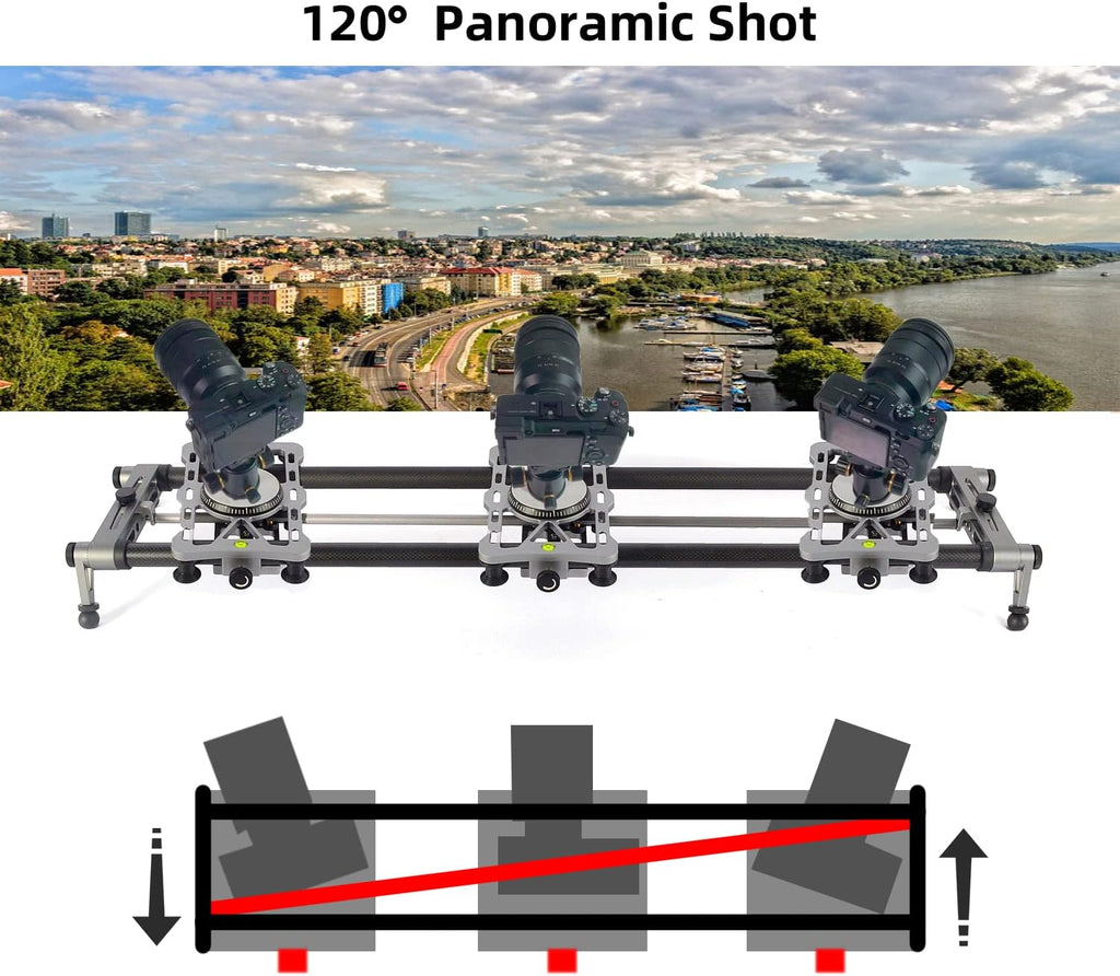 Motorized Camera Slider with App Control, 48'' Carbon Fiber Rail R836420