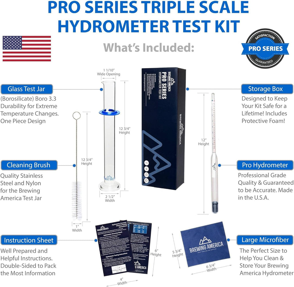 Borosilicate Glass Hydrometer Alcohol Tester Kit H613412