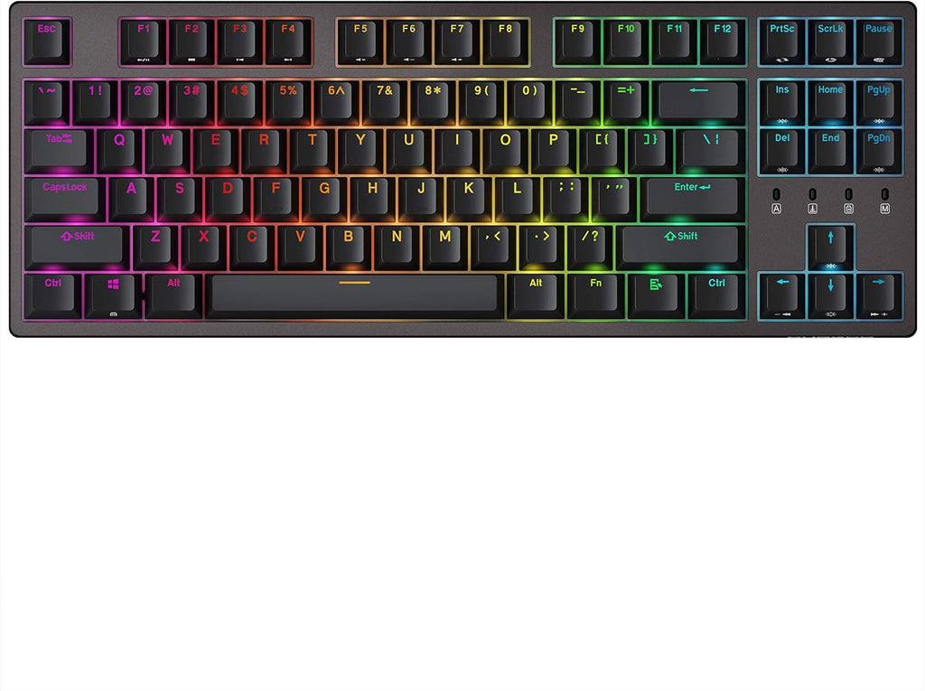 White 87 Keys Mechanical Gaming Keyboard P993