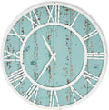 24 Inch White Metal Frame Roman Numerals Wall Clock Y97627