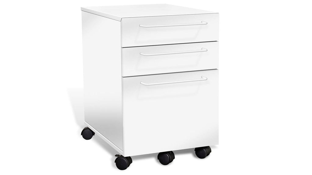 White 3-Drawer File Cabinet W68491