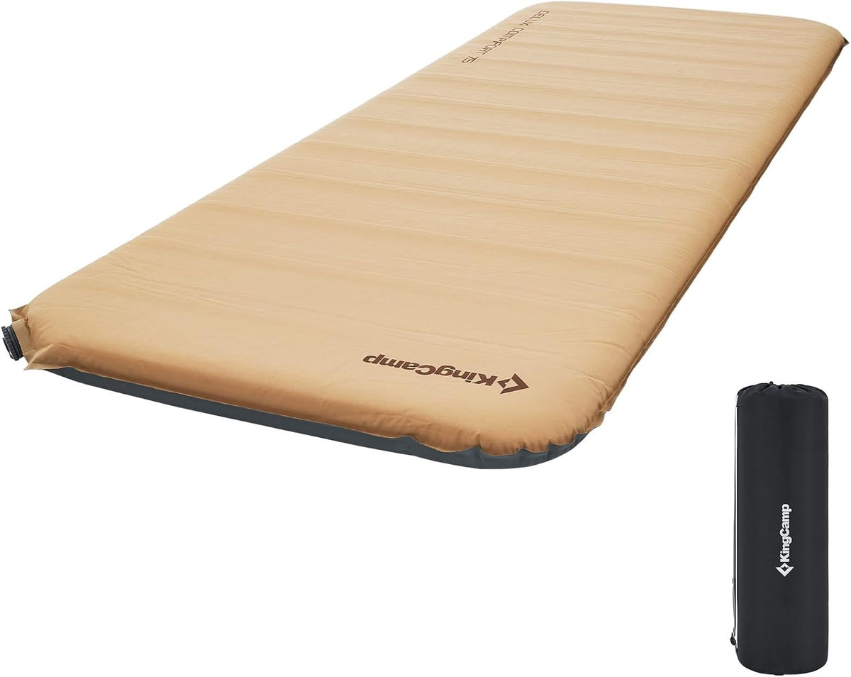 Self Inflating Insulated Camping Sleeping Pad Blue B41438