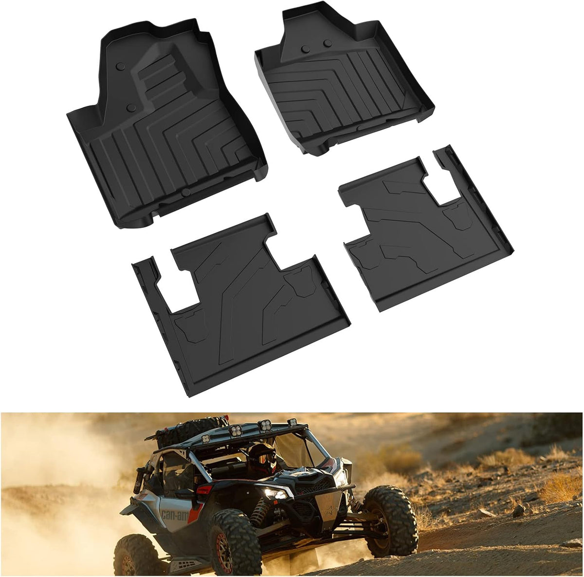 All Weather TPE Floor Mats Black S9078