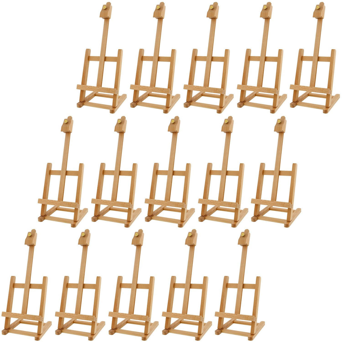 12 Pack Mini Wooden H-Frame Tabletop Easel D90186