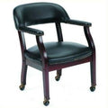 Black Guest Chair with Casters W515