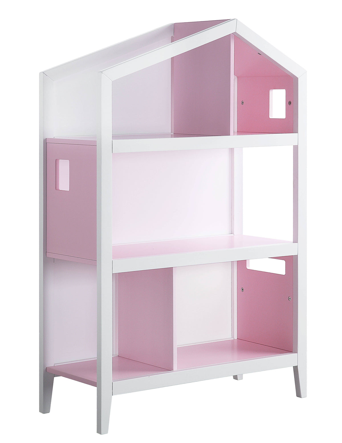 White Pink Wood Bookcase H8590