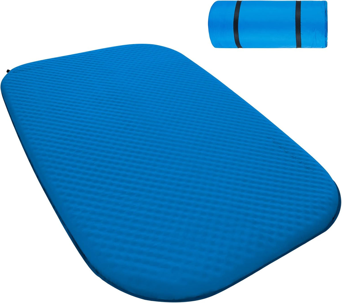 Self Inflating Insulated Camping Sleeping Pad Blue B41438