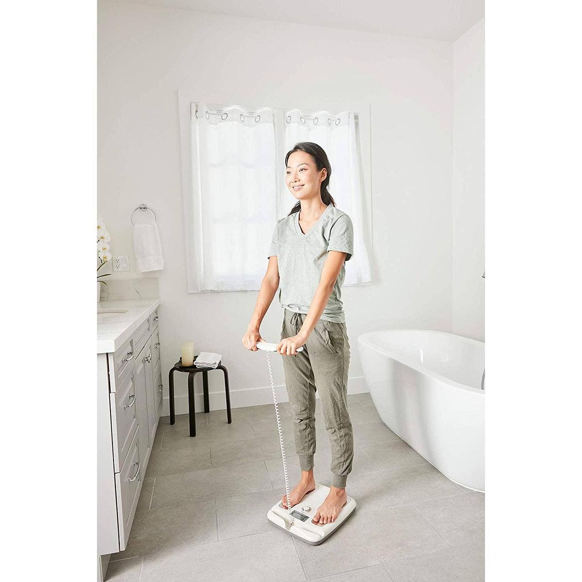 Beige Smart Full Body Composition Analyzer Scale W956372