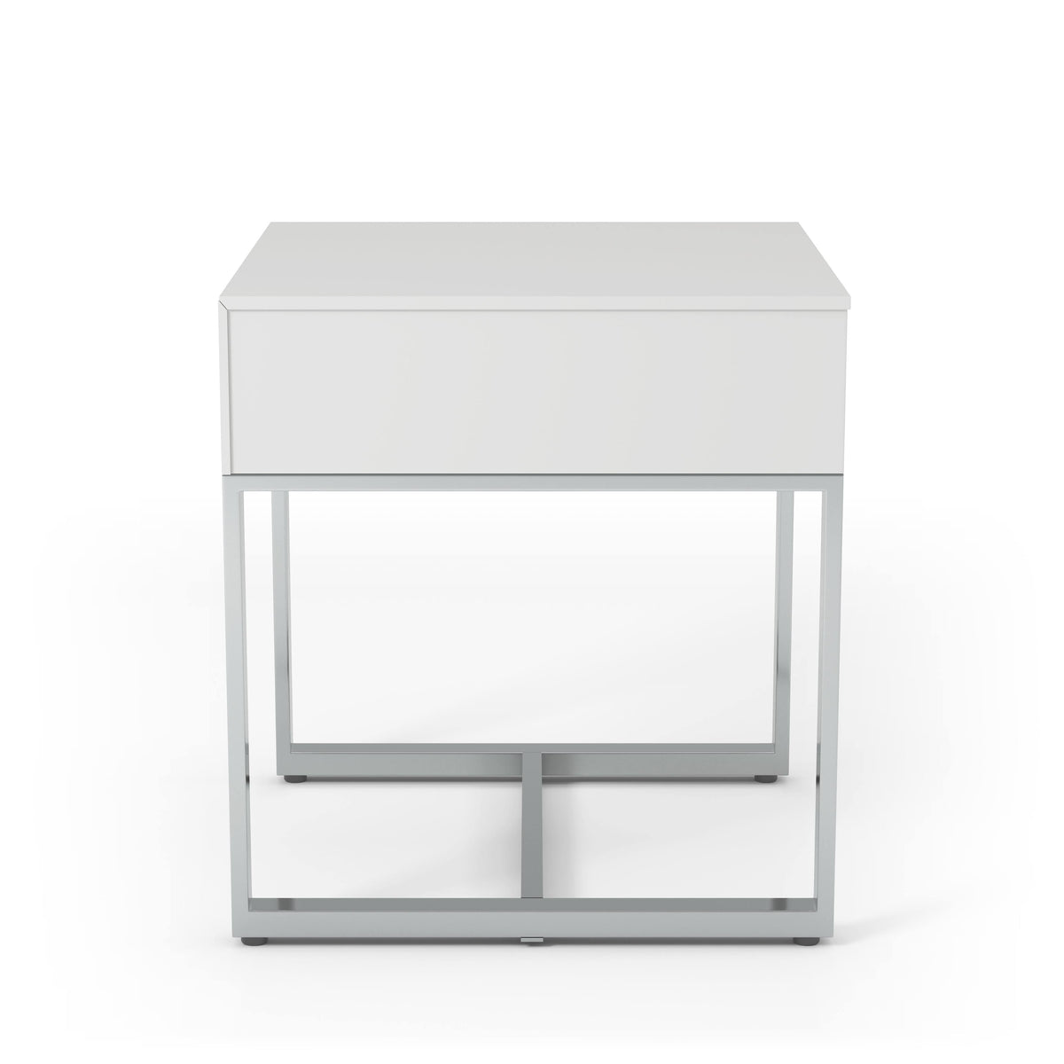 White Wood Rectangle End Table G517