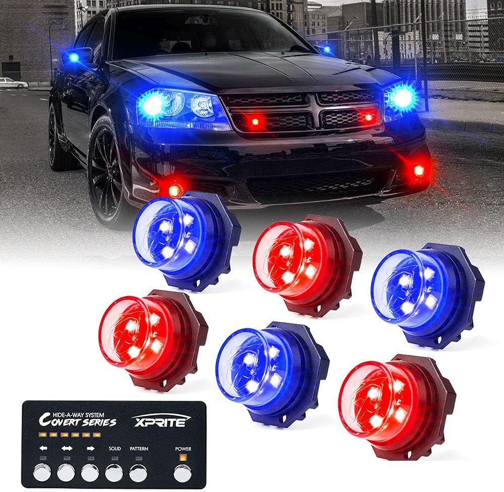 White Amber LED Strobe Lights Kit 8 PCS Q147919
