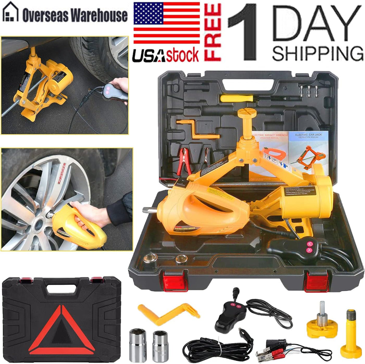 Electric Jack Kit 3 Ton with Electric Impact Wrench Z8609