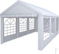 20' x 40' Heavy Duty Gazebo with Removable Sidewall Windows, White G1791