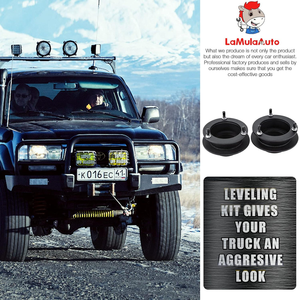 2 Front Leveling Lift Kits for 4WD Dodge Ram 1500 2500 3500 Trucks W311