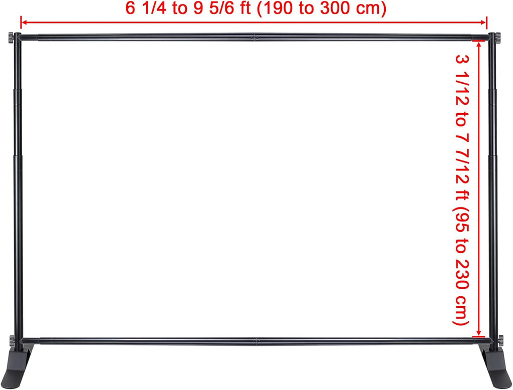 8x10 Ft Heavy Duty Telescopic Banner Stand with Carry Bag Z352339