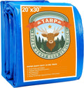 Blue 20x30 Heavy Duty Waterproof Poly Tarp with Metal Grommets I67862