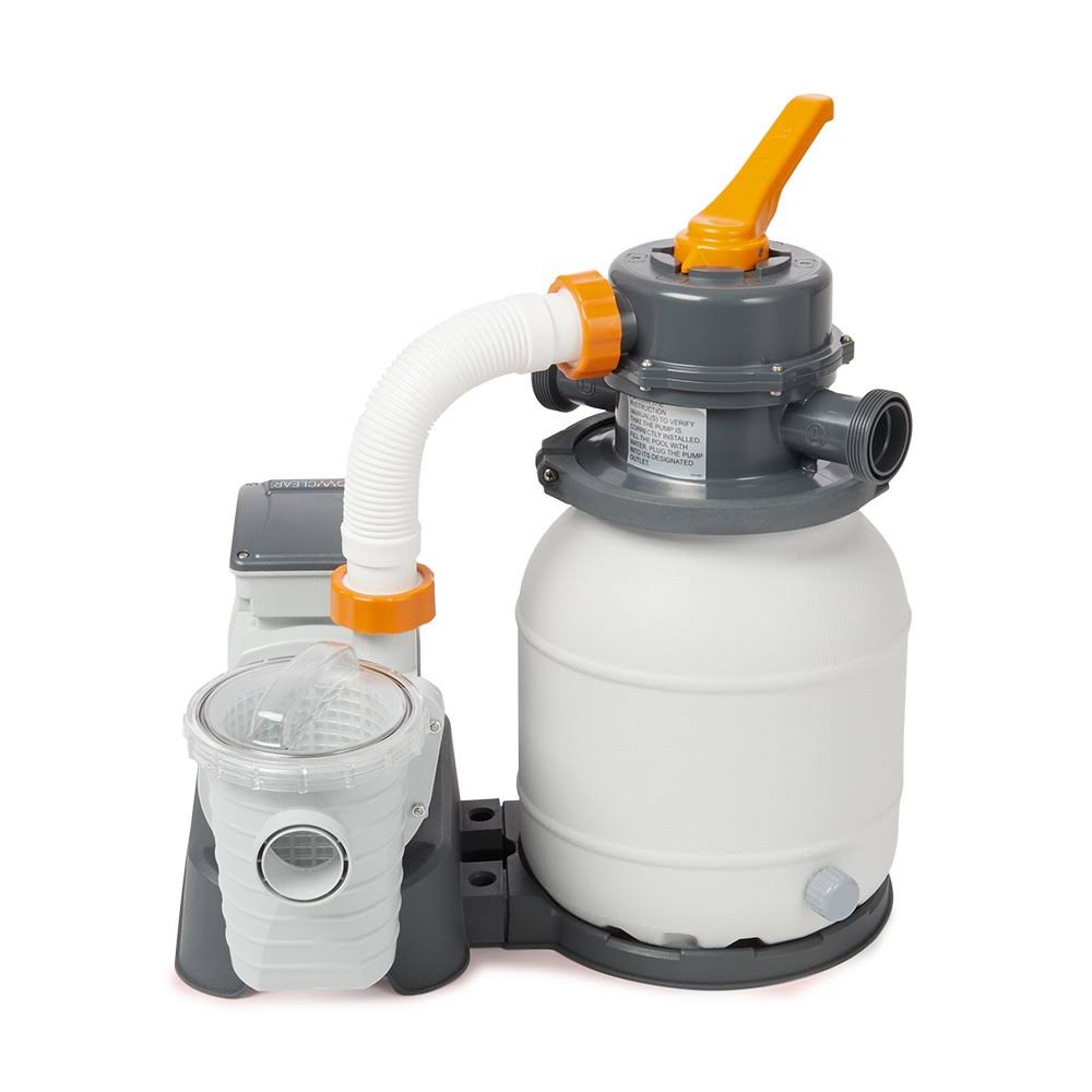 1000 GPH Silica & Sand Swimming Pool Filter Pump Gray D778