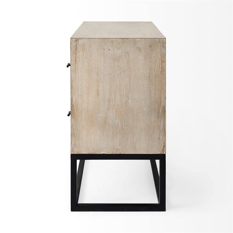 Beige Wooden 2 Drawer Accent Cabinet T9094