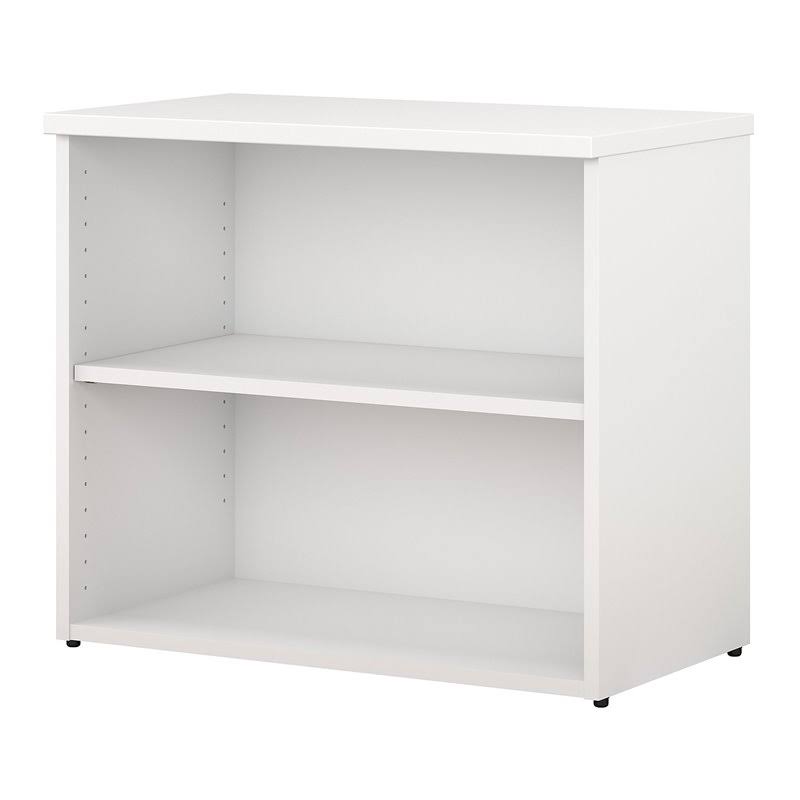 White 2 Shelf Bookcase E8026