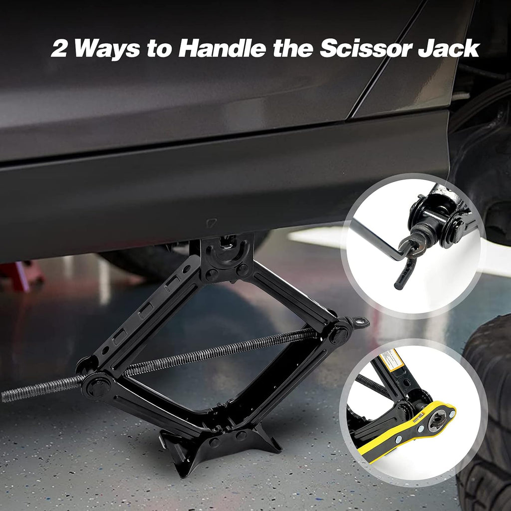 Scissor Lift Jack 2.5 Ton Capacity Pack of 2 M610289