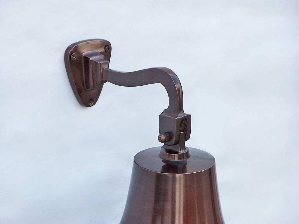 Antique Copper Hanging Ships Bell D5577