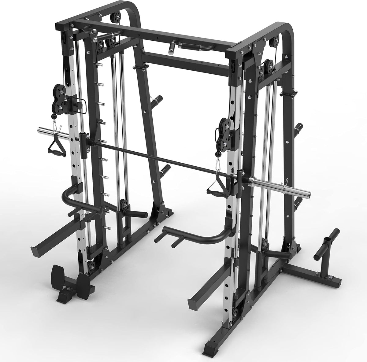 Smith Machine Power Cage with Weight Bar and LAT Pull-Down Systems W176
