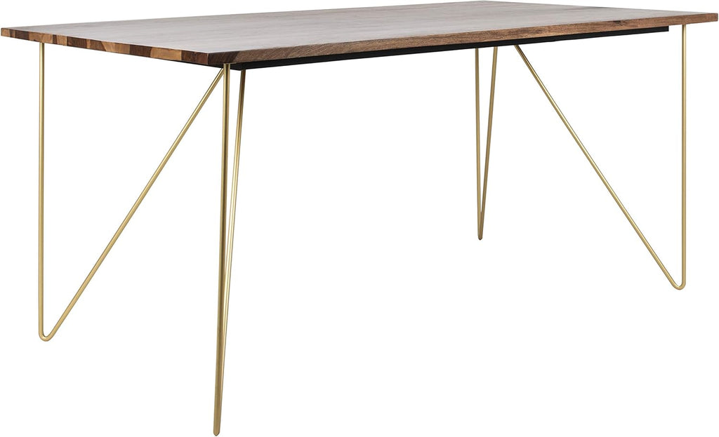 Walnut and Brass Dining Table U779