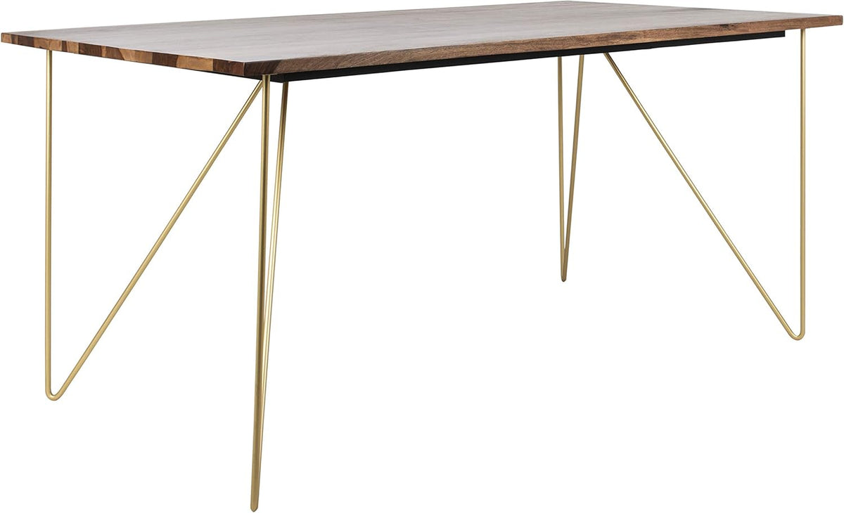 Walnut and Brass Dining Table U779