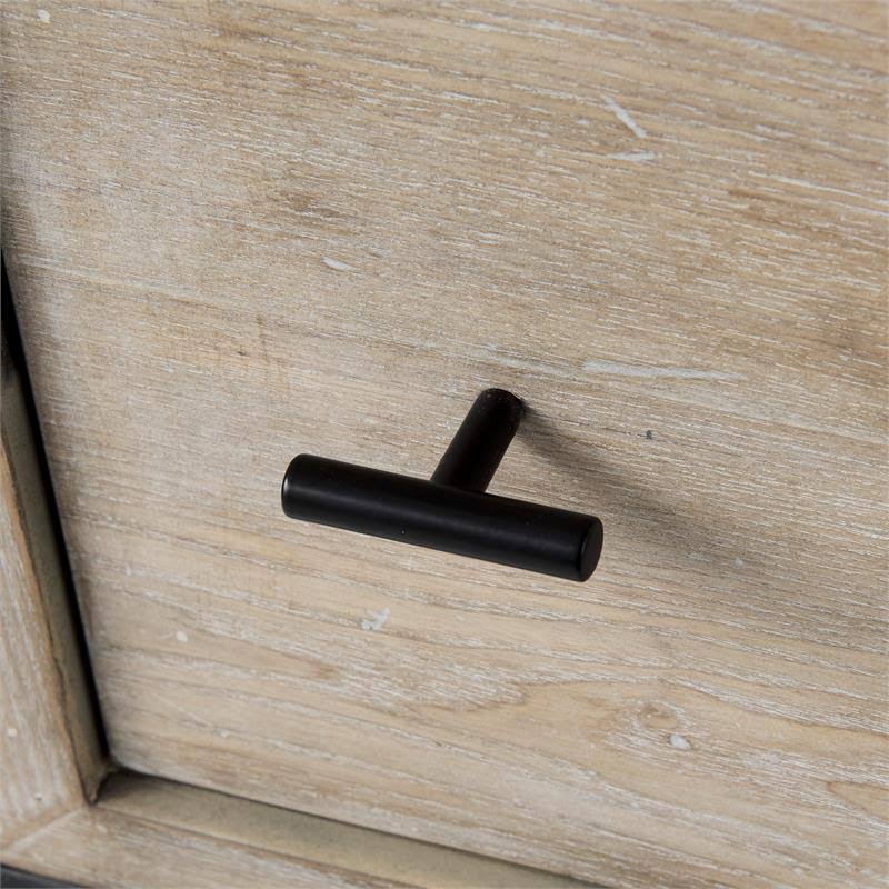 Beige Wooden 2 Drawer Accent Cabinet T9094
