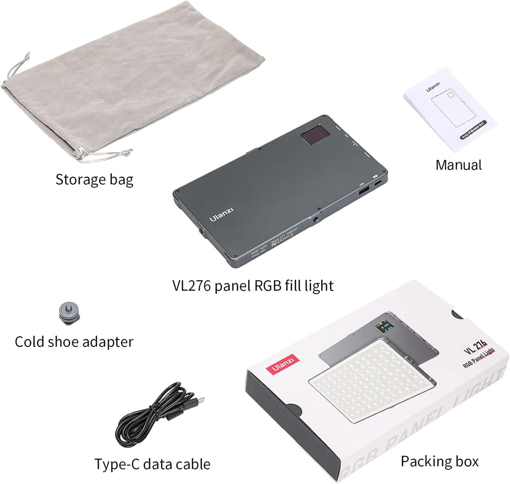 RGB Video Light, 18W 10000mAh Rechargeable LED Camera Light Q1024