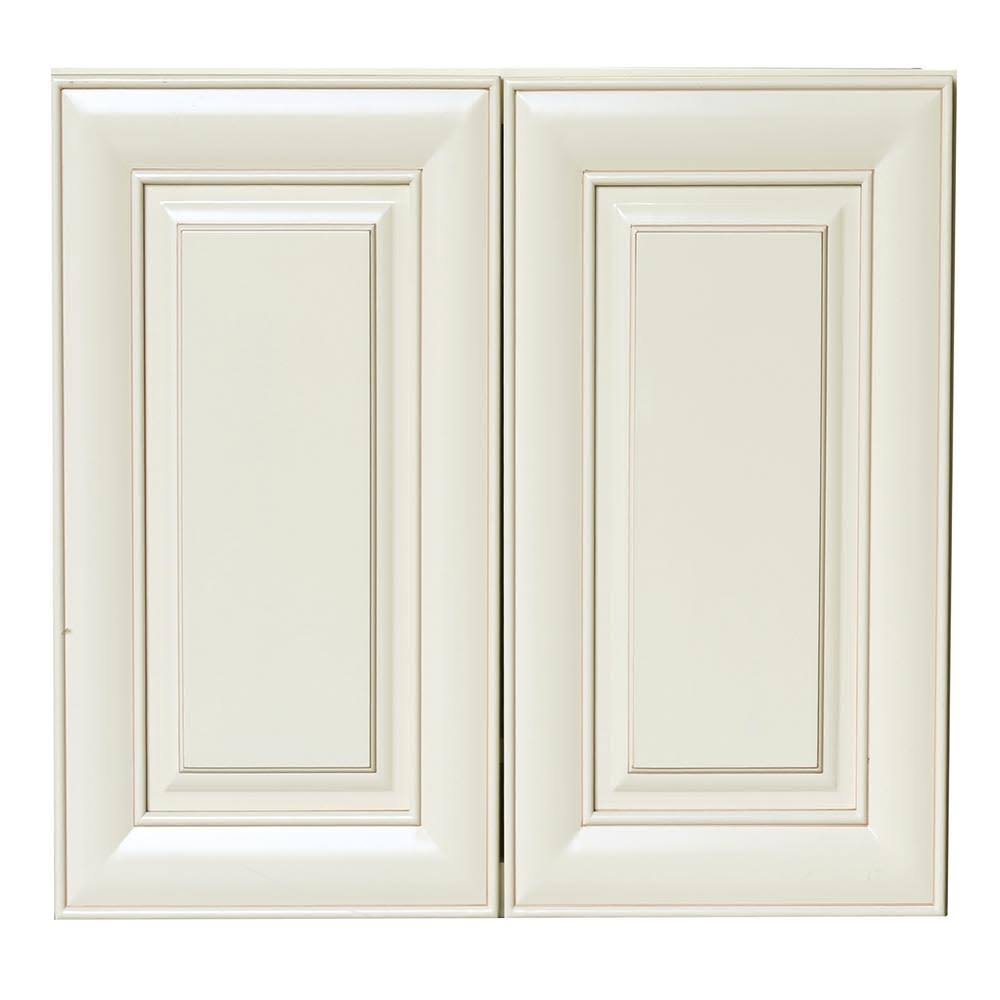 Antique White Double Door Wall Cabinet Q610221