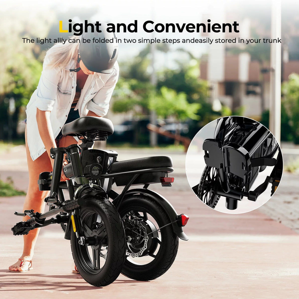 Foldable 36V 10Ah 400W Motor Electric Bike Q56458