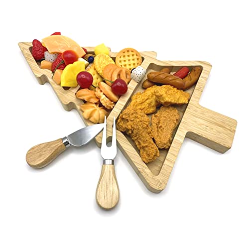 Bamboo Serving Platter Charcuterie Board Set with Knife & Fork H250