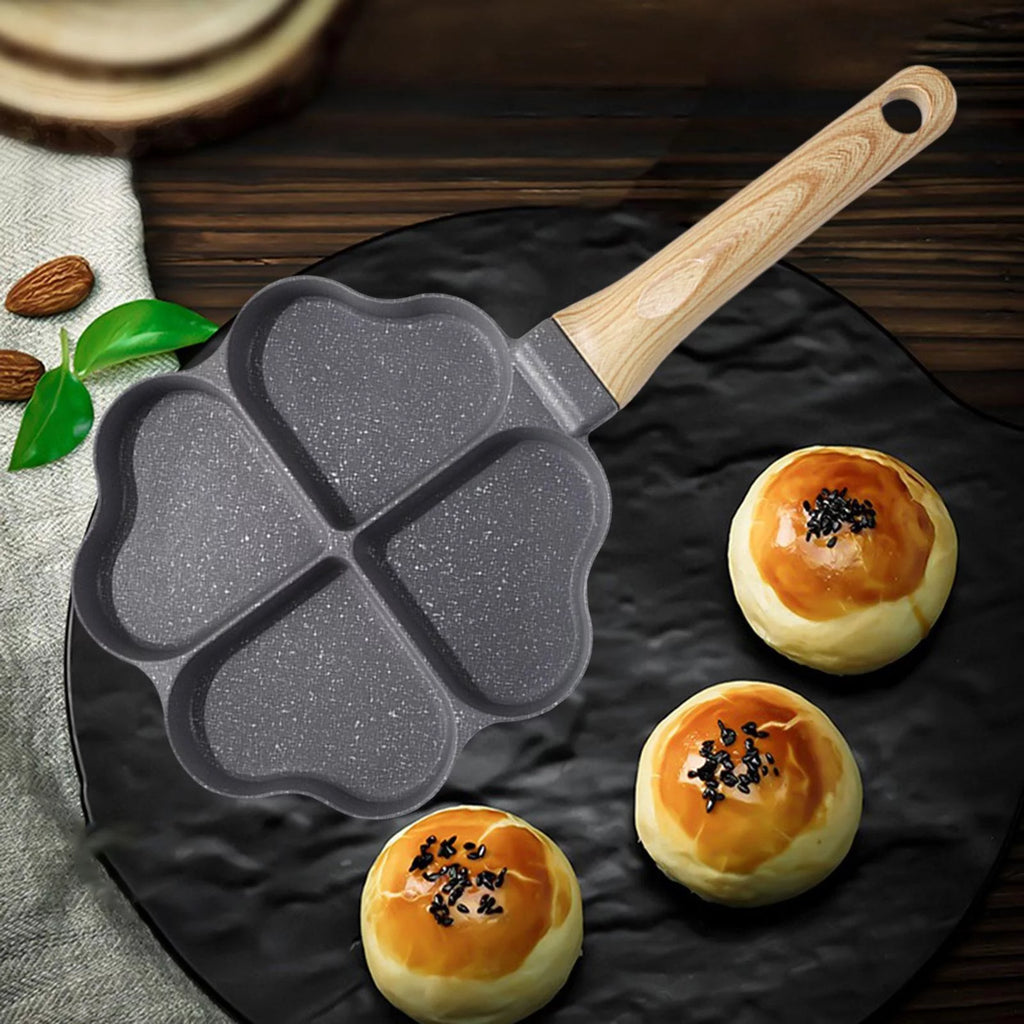 Black 4 Holes Egg Frying Pan D9479