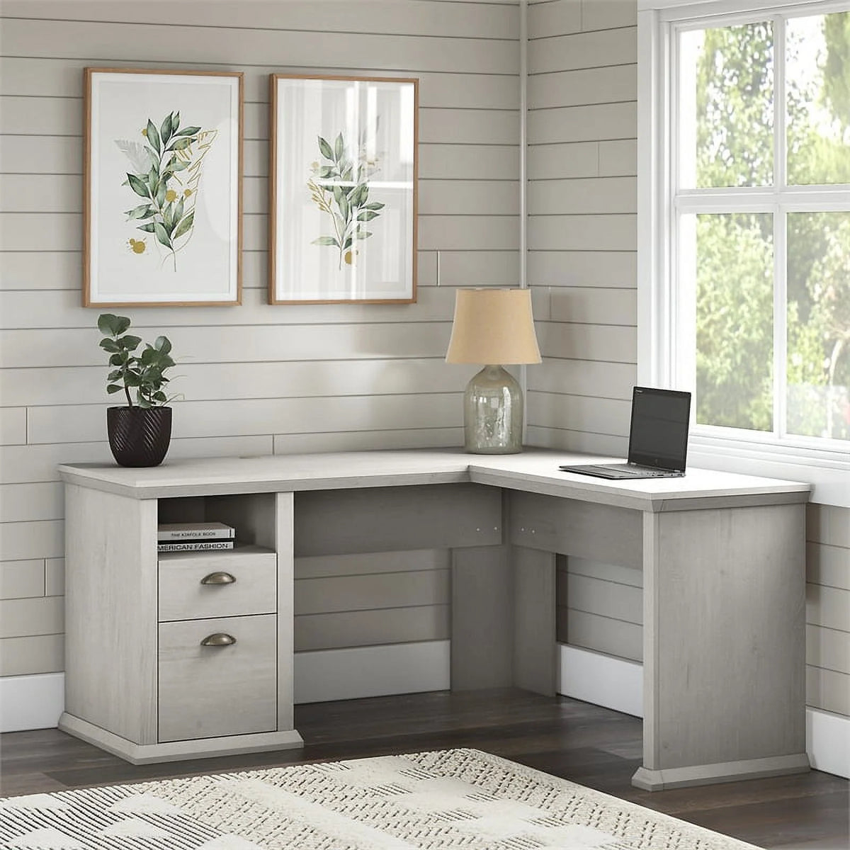 L Shaped Desk with Storage Q46236