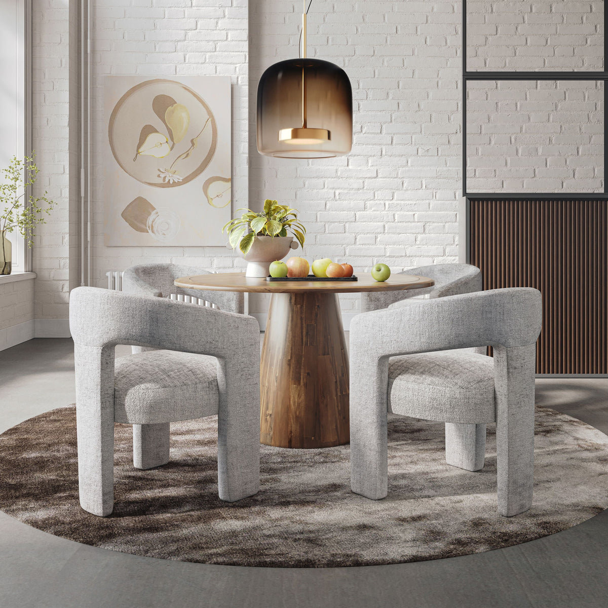 Jacquard Fabric Upholstered Armchair C1116