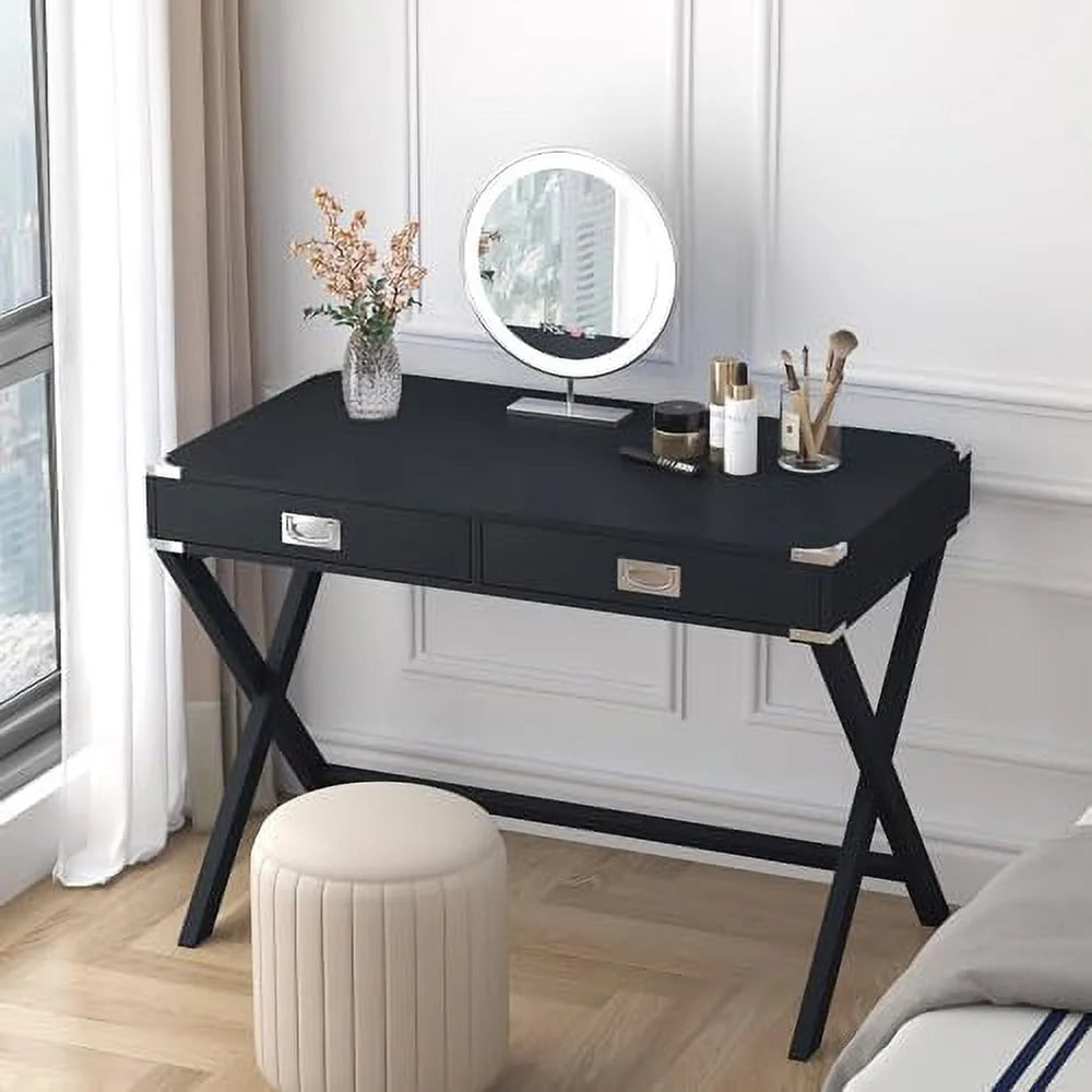 Small Computer Desk with Drawer 42" White M38210