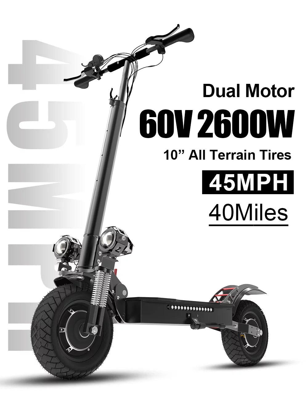 Electric Scooter, 60V 2600W Dual Motors N415