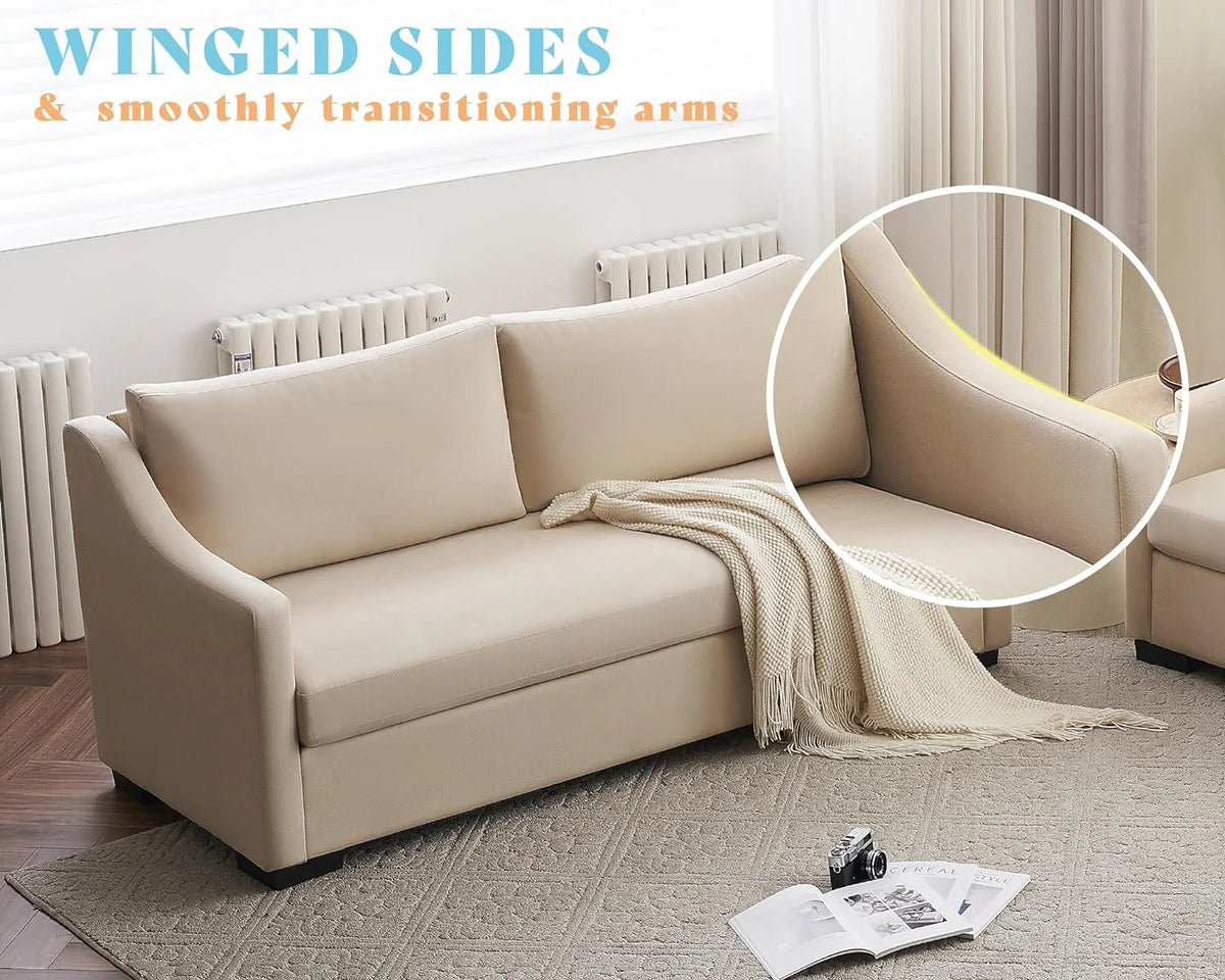 Beige Chenille 2 Piece Sofa C189143