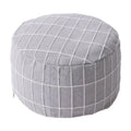 Gray Ottoman Pouffe Cover Foot Stool Cubes M5465