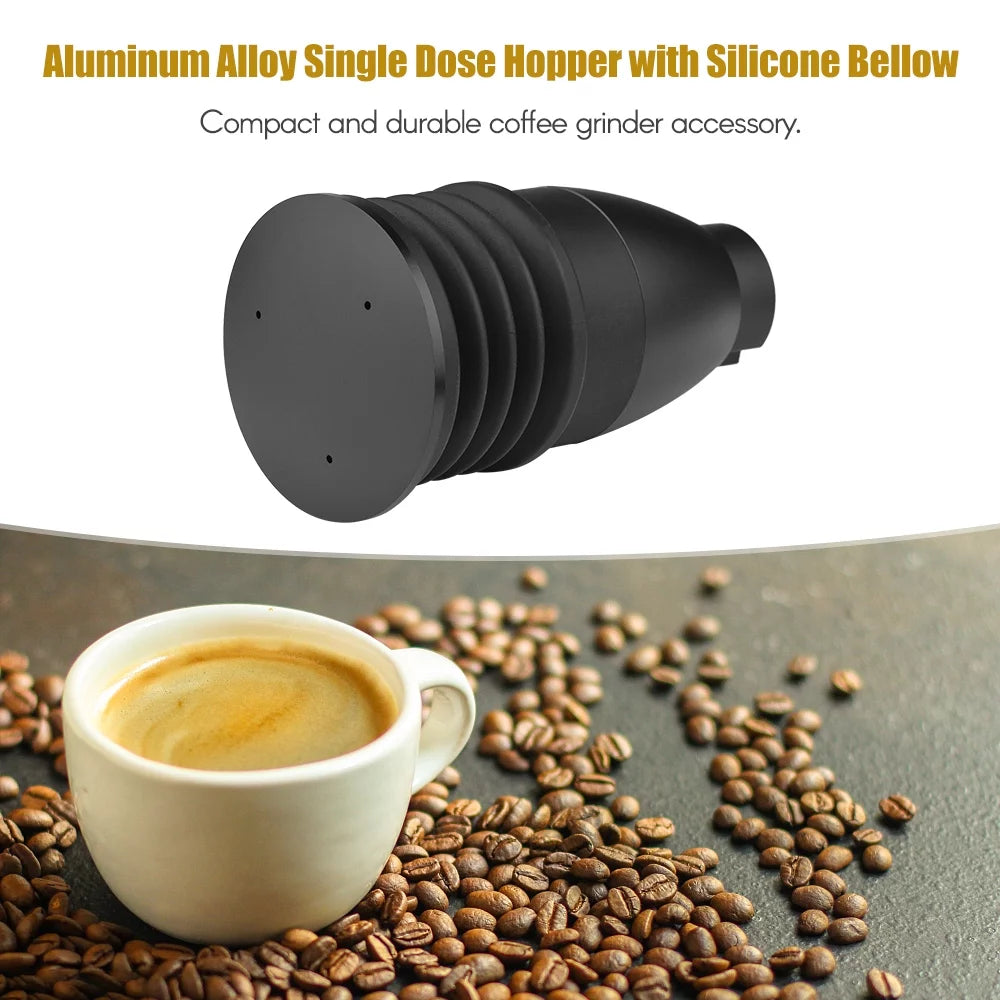 Aluminum Alloy Single Dose Hopper with Silicone Bellow Coffee Grinder Accessories T92900