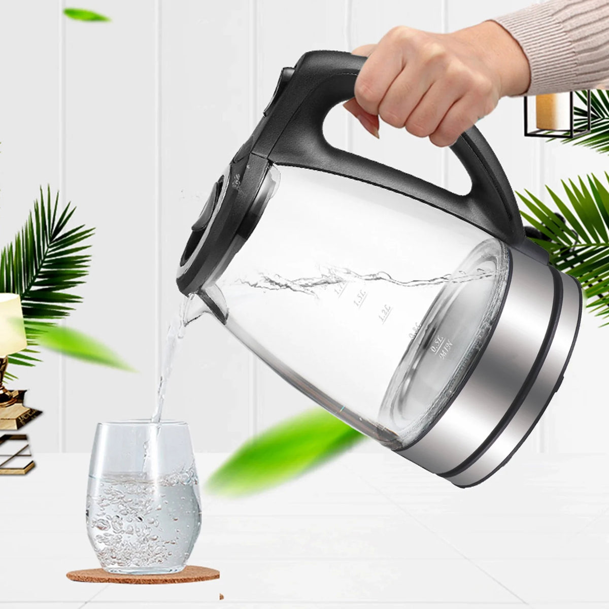 1.7L 1500W Glass Electric Kettle X80302