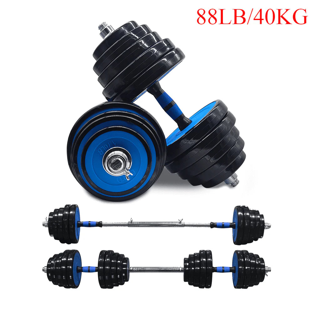88 Lbs Adjustable Dumbbell Set with Connecting Rod S724936