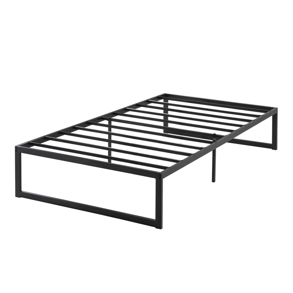 14" Metal Platform Bed Frame with Steel Slat Support, Twin Q78836