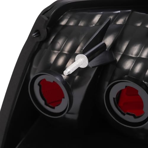 Pair Tail Lights Compatible with 1999-2004 Ford Mustang Rear Brake Lamps Red Smoke Lens Left & Right K6098