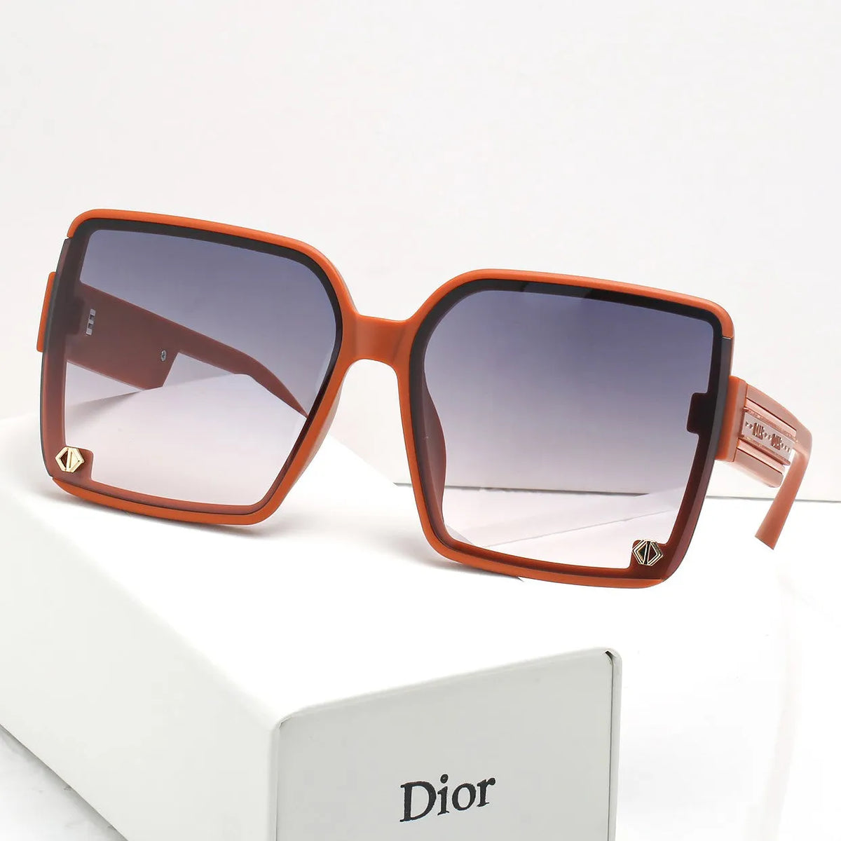 Fashion D Letter Double Color Polarized Sunglasses Y300895