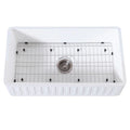 33 In. Farmhouse Kitchen Sink with Strainer and Grid S582