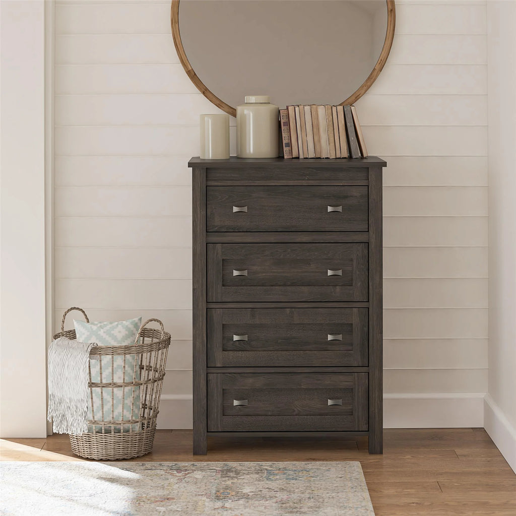 4 Drawer Weathered Oak Dresser T181