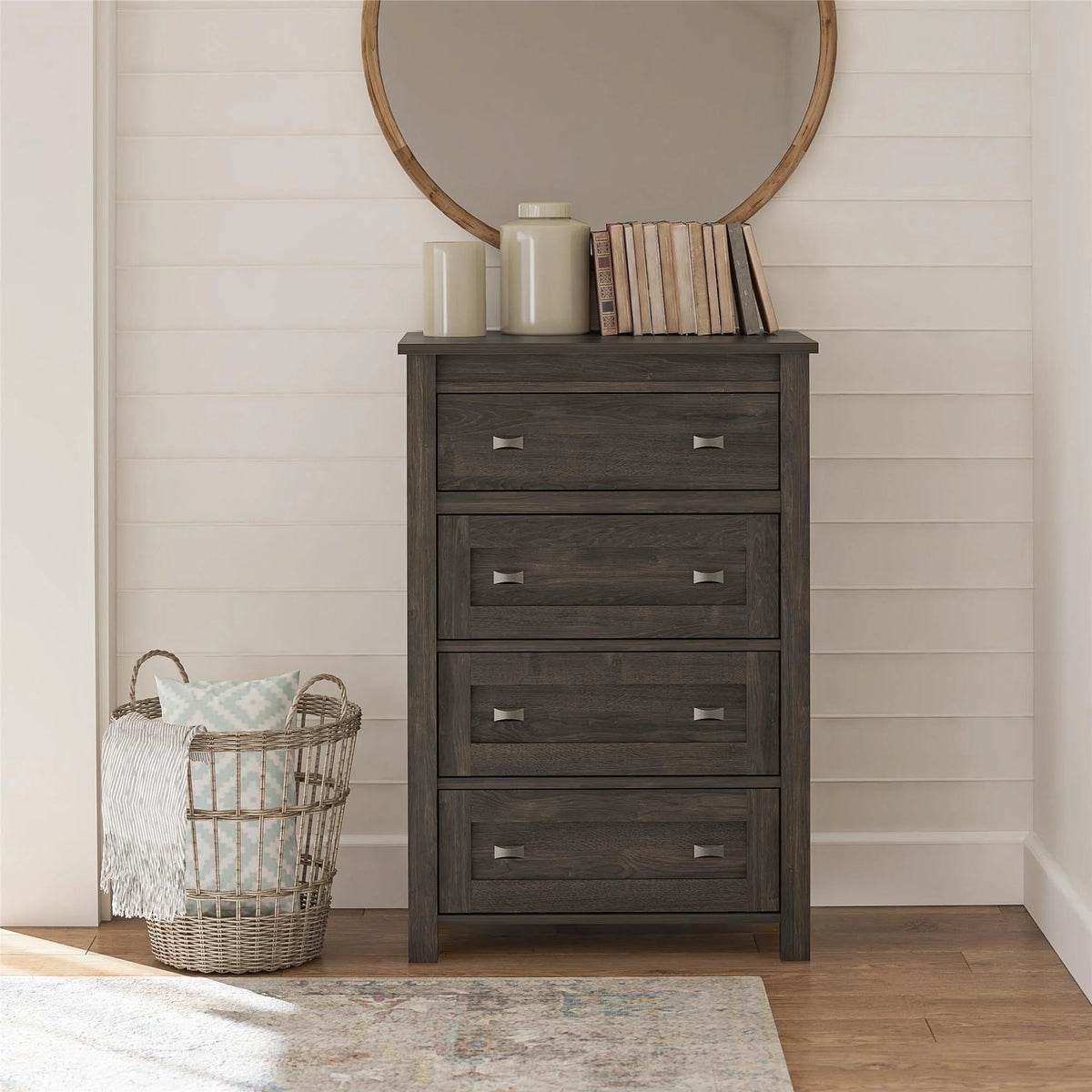 4 Drawer Weathered Oak Dresser T181